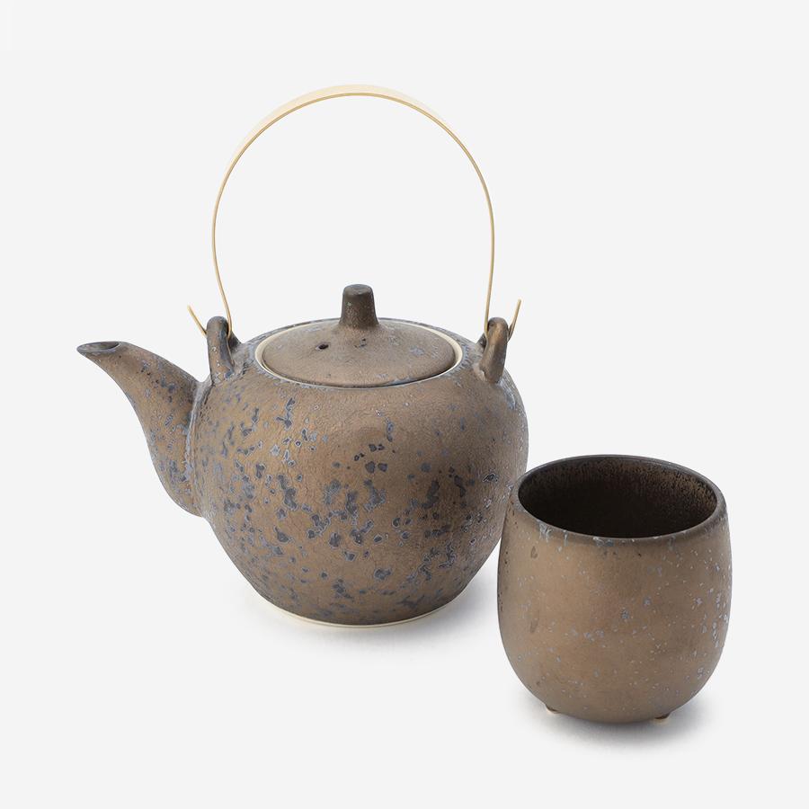 窯變茶釉 三足茶杯